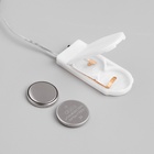 УЦЕНКА Гирлянда «Мишура» 1 м роса, IP20, серебристая нить, 20 LED, батарейки CR2032х2 (в комплекте), свечение мульти 10861293