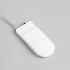 УЦЕНКА Гирлянда «Мишура» 1 м роса, IP20, серебристая нить, 20 LED, батарейки CR2032х2 (в комплекте), свечение мульти 10861293