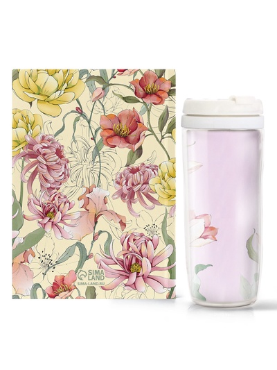 Подарочный набор, ежедневник А5, 80 л. и термостакан 350 мл «Самая нежная»