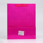 Пакет подарочный голография с окном «Сердце», «Розовый», S M 32×25.5×11 см набор 1 шт. - Фото 3