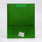 Пакет подарочный голография с окном «Сердце», «Зеленый», M 32×25.5×11 см набор 1 шт. - Фото 3