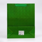 Пакет подарочный голография с окном, «Зеленый», M 32×25.5×11 см набор 1 шт. - Фото 3