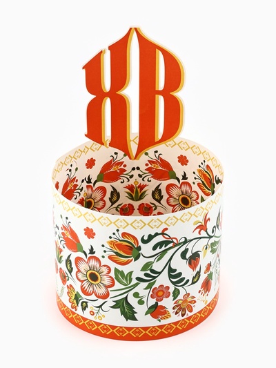 Форма ободок для кулича «ХВ», на Пасху, 41.6×18.7 см