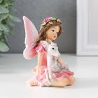 Фигурка полистоун «Девочка-бабочка с козликом», розовые крылья, 8.5×6×9 см - Фото 2