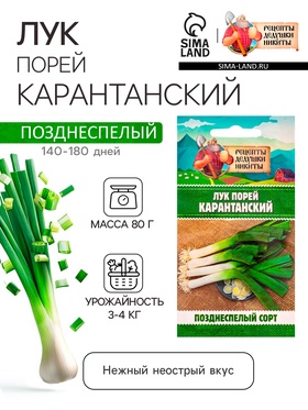 Семена Лук порей "Карантанский", 0,1 г 10781764