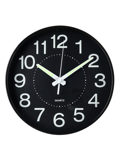 Часы настенные интерьерные «Классика», плавный ход, светящиеся, d=25 см