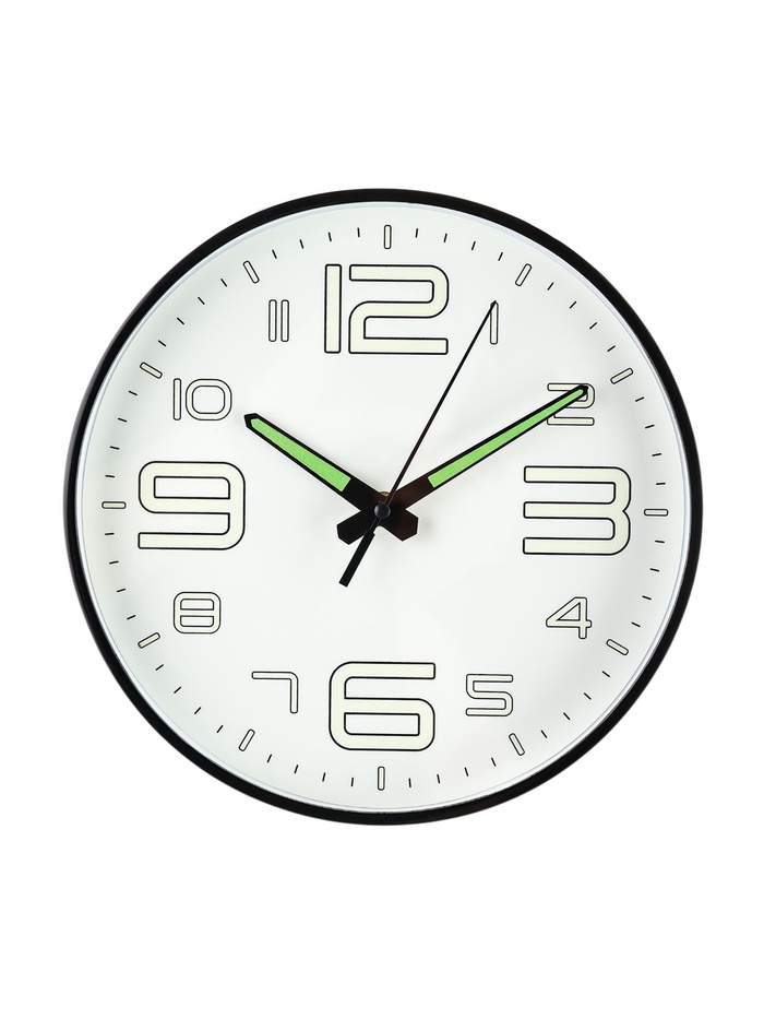 Часы настенные интерьерные «Классика», плавный ход, светящиеся, d=25 см