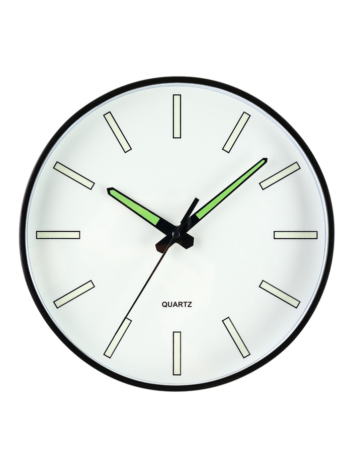 Часы настенные интерьерные «Классика», плавный ход, светящиеся, d=25 см