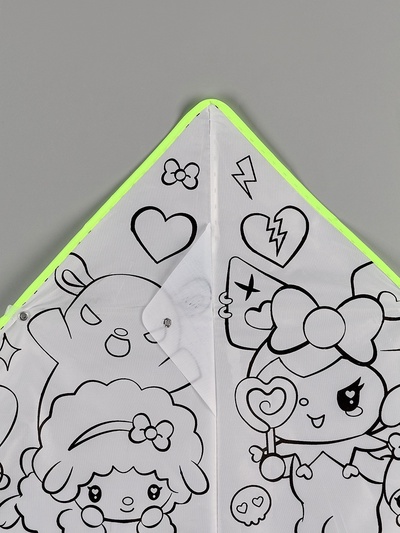 Воздушный змей - раскраска Funny toys «Кролик и друзья», 80 см, 6 фломастеров