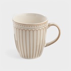 Набор кружек Доляна «Винтаж», 350 мл, набор 2 шт., керамика, бежевые - Фото 3