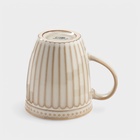 Набор кружек Доляна «Винтаж», 350 мл, набор 2 шт., керамика, бежевые - Фото 4