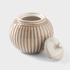 Сахарница Доляна «Винтаж», 350 мл, керамика, бежевая - Фото 3