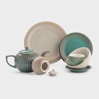 Набор кружек Доляна «Винтаж», 350 мл, 2 шт., керамика, бирюзовые - Фото 6