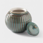 Сахарница Доляна «Винтаж», 350 мл, керамика, бирюзовая - Фото 3