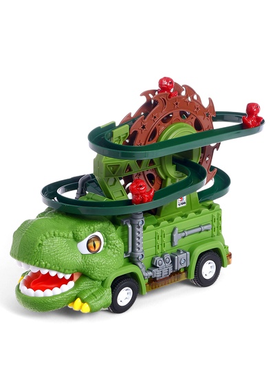 Машинка «Дино Гонки», автотрек, 3 дино-машинки, световые и звуковые эффекты, работает от батареек