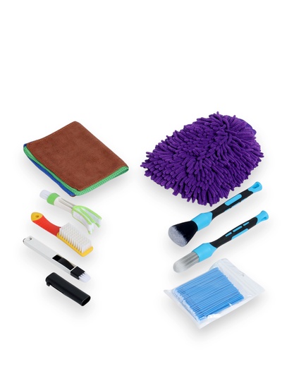 Набор автомобилиста для чистки салона, 9 предметов