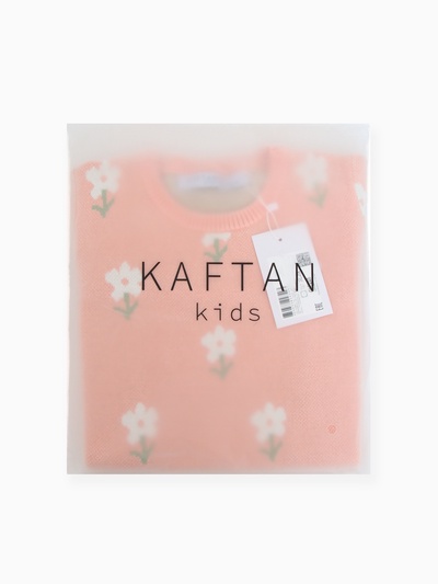 Джемпер для девочки KAFTAN: Flowers, бежевый, размер 30 (98-104 см)
