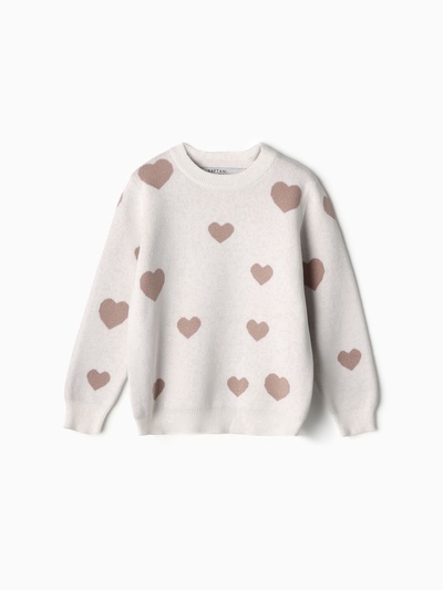 Джемпер для девочки KAFTAN: Love, белый, размер 30 (98-104 см)