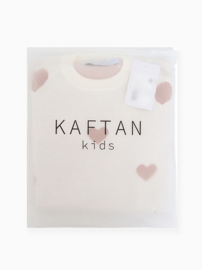 Джемпер для девочки KAFTAN: Love, белый, размер 30 (98-104 см)