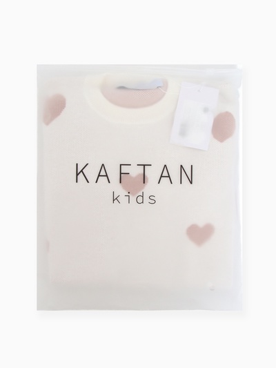 Джемпер для девочки KAFTAN: Love, белый, размер 32 (110-116 см)