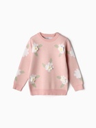 Джемпер детский KAFTAN «Ромашки», размер 30 (98-104 см), розовый - фото 34471482