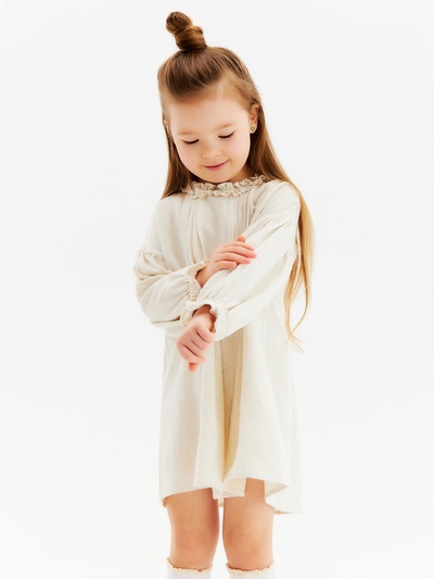 Платье для девочки KAFTAN, цвет молочный, размер 30 (98-104 см)