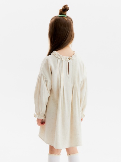 Платье для девочки KAFTAN, цвет молочный, размер 30 (98-104 см)