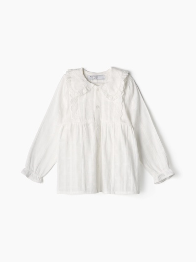 Рубашка для девочки KAFTAN, полупрозрачная, белая, размер 30 (98-104 см)