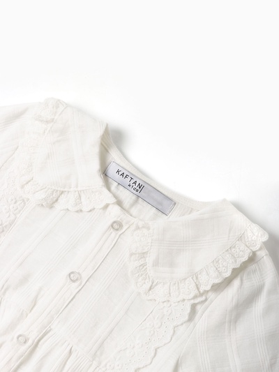 Рубашка для девочки KAFTAN, полупрозрачная, белая, размер 30 (98-104 см)