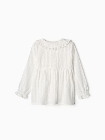 Рубашка для девочки KAFTAN, полупрозрачная, белая, размер 30 (98-104 см)