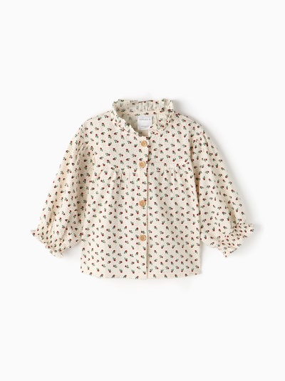 Рубашка для девочки Крошка Я, рост 80-86 см, бежевая