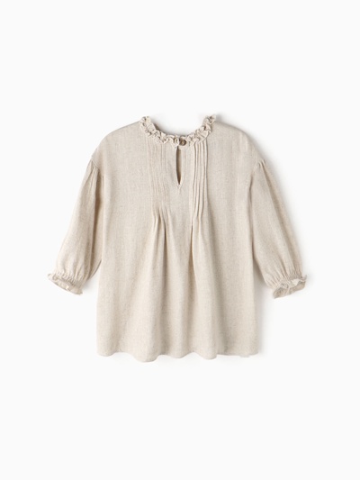 Платье для девочки «Крошка Я» Linen, рост 80-86 см, бежевое