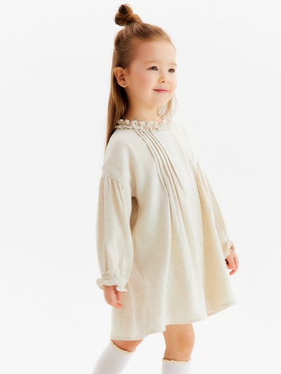 Платье для девочки «Крошка Я» Linen, рост 80-86 см, бежевое