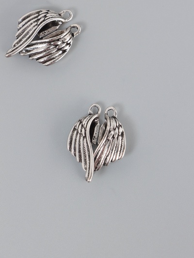 Замок магнитный металл «Крылья», набор 2 шт., серебряный, 2.6×1.9 см