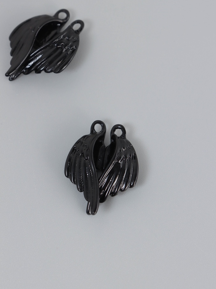 Замок магнитный металл «Крылья», набор 2 шт., чёрный, 2.6×1.9 см