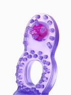 Виброкольцо эрекционное с клиторальной стимуляцией, гелевый силикон, d=2 см, сиреневый - Фото 3