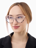 Очки женские имиджевые, прозрачные, дужка 14.2 см, ширина 14.1 см, линза 5.4×6.9 см - Фото 5