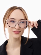 Очки женские имиджевые, прозрачные, дужка 14.2 см, ширина 14.1 см, линза 5.4×6.9 см - Фото 6