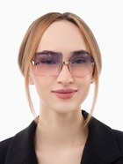 Очки солнцезащитные женские NO, линза 5.2×5.3 см, розовый - Фото 4
