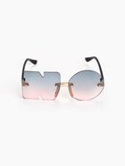 Очки солнцезащитные женские NO, линза 5.2×5.3 см, розовый - Фото 3