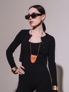 Держатель для очков на шею, шнурок 88 см, 4.5×7 см, коричневый 10815404