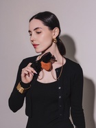 Держатель для очков на шею, шнурок 88 см, 4.5×7 см, коричневый - Фото 12