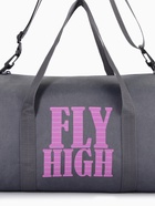 Сумка спортивная TEXTURA на молнии с подкладкой, длинный ремень, маленький размер, серая - Фото 5