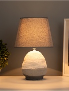 Лампа настольная RISALUX «Скала», 1×40 Вт Е27, серый/белый, 20×20×32 см - фото 4734473