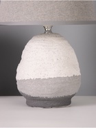 Лампа настольная RISALUX «Скала», 1×40 Вт Е27, серый/белый, 20×20×32 см - фото 4734475