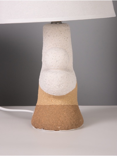 Лампа настольная RISALUX «Гряда», 1×40 Вт Е27, бежевый/белый, 20×20×32 см
