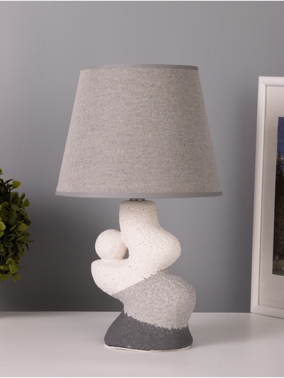 Лампа настольная RISALUX «Гряда», 1×40 Вт Е14, серый/белый, 20×20×32 см