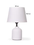 Лампа настольная RISALUX «Никс», 1×40 Вт Е27, белый, 20×20×30 см - Фото 6