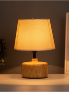 Лампа настольная RISALUX «Нана», 1×40 Вт Е27, коричневый, 20×20×27.5 см - фото 4734531