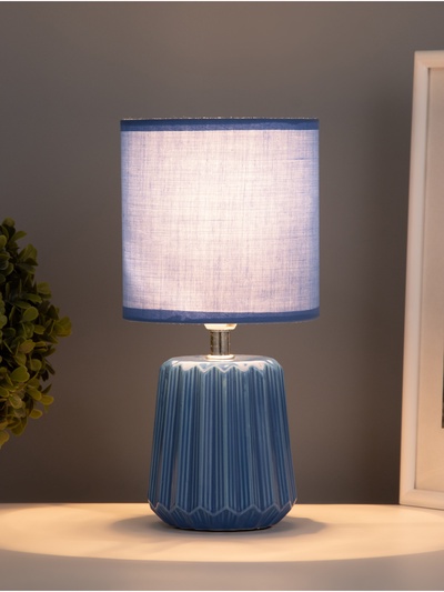 Лампа настольная RISALUX «Кон», 1×40 Вт Е14, синий, 13×13×25 см